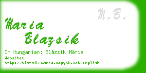 maria blazsik business card